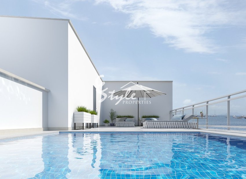 Купить квартиры на первой линии от пляжа и с панорамным видом на Средиземное море в Ло Паган, Мар Менор. ID ON1360