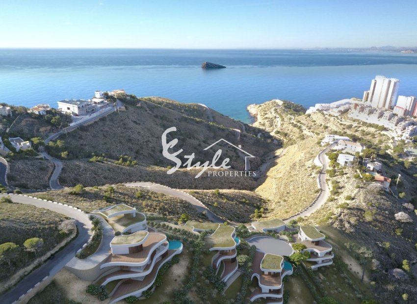 Купить новую роскошную виллу с бассейном, недалеко от моря в Бенидорме, рядом с пляжем на Коста Бланке. ID ON1144_45