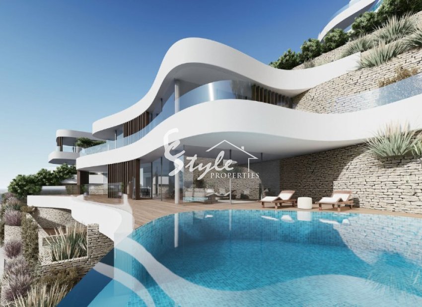 Купить новую роскошную виллу с бассейном, недалеко от моря в Бенидорме, рядом с пляжем на Коста Бланке. ID ON1144_45