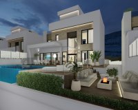 New build villas with sea view in Finestrat, Costa Blanca, Spain. ON1476