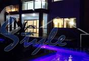 New build villa for sale in La Zenia, Costa Blanca_Pool at night