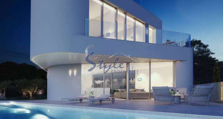 For sale luxury modern villa with sea views in the countryside, near Benidorm, Costa Blanca