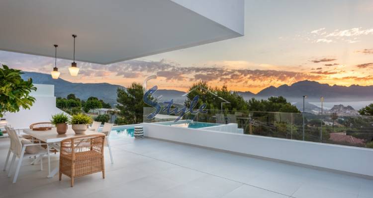 Villas de nueva construcción con vistas a la montaña en venta en Polop, Benidorm, Costa Blanca Norte, España