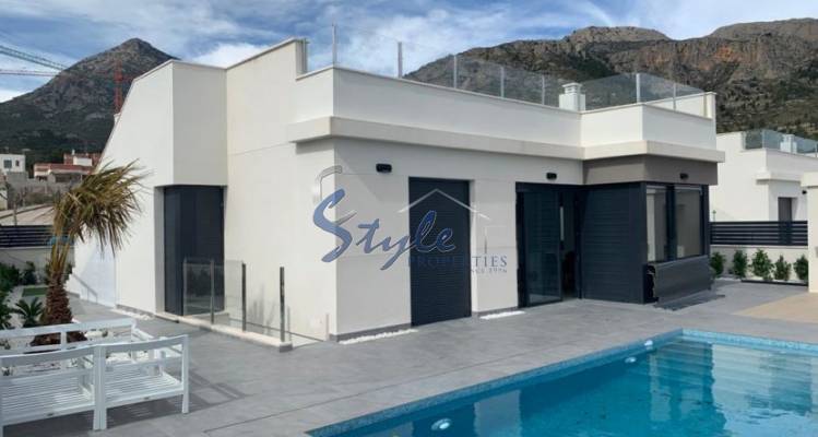 New build villa with sea views for sale in Polop, Benidorm, Costa Blanca, Spain