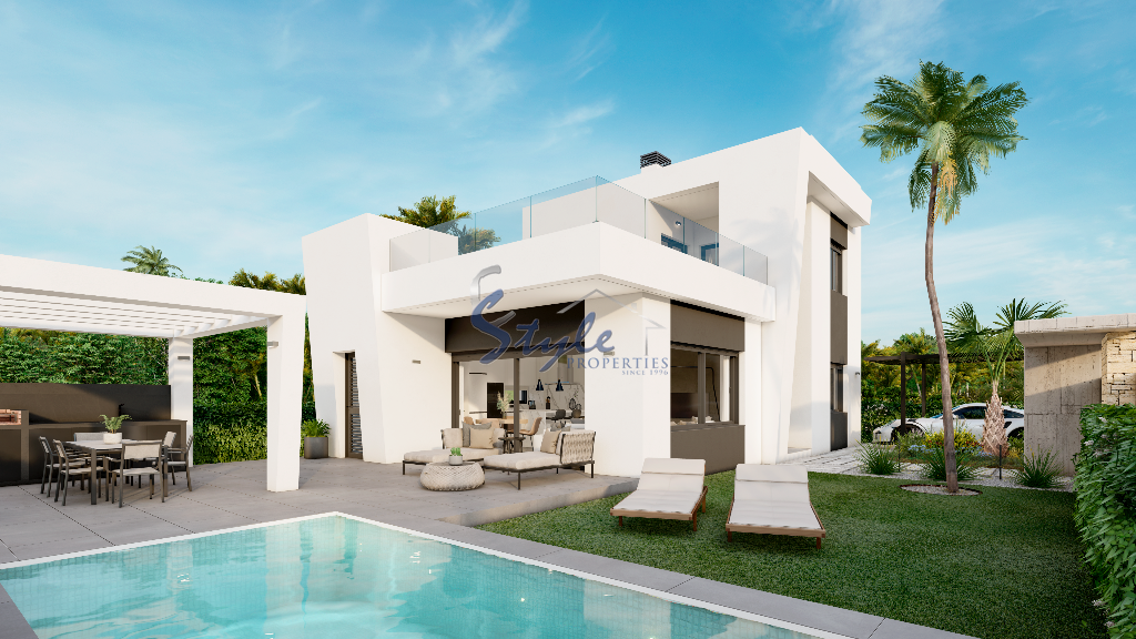 New build villas near the sea for sale in La Cinuelica, Punta Prima, Costa Blanca, Spain ON1225