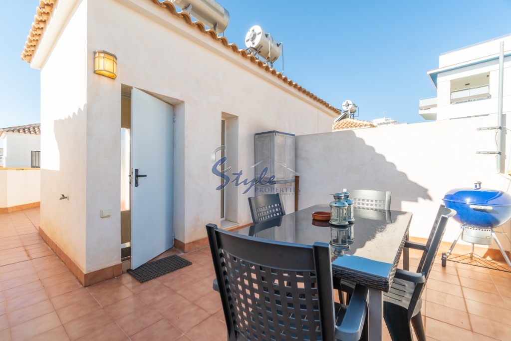 Buy 3D townhouse with pool close to the sea in Playa Flamenca, Orihuela Costa. ID: 4232