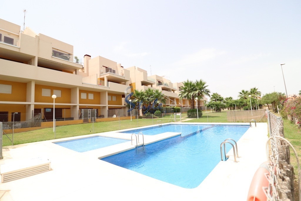 Nice ground apartment with pool for sale close to the sea in Urb. La Quinta, Playa Flamenca, Orihuela Costa. ID: 4875